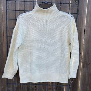 Ivory Mock Turtleneck Sweater